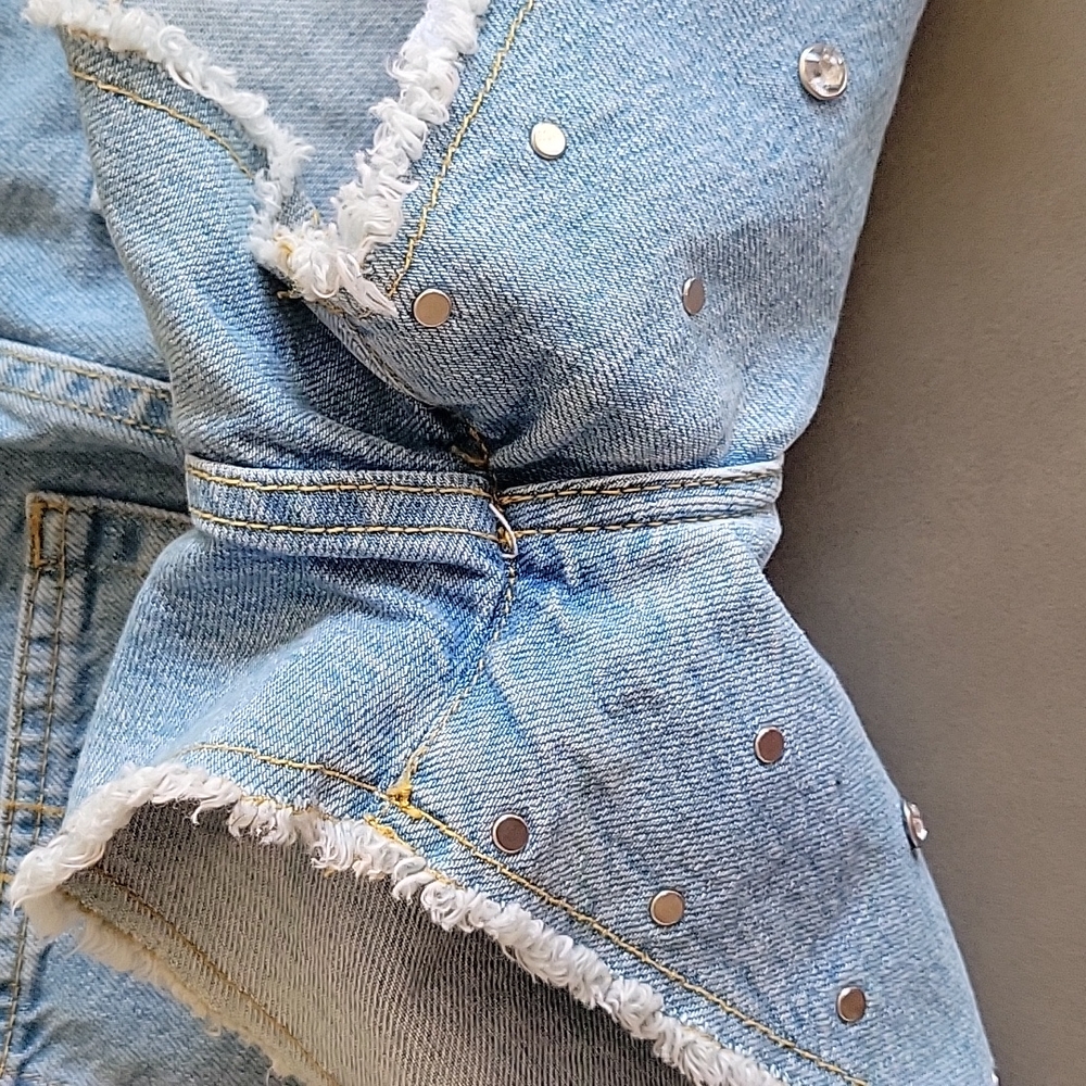 Maje Denim Short Size S - Picture 12 of 14